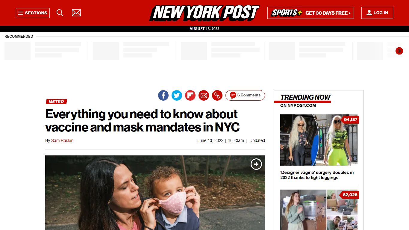 Here's where masks and vaccines are still required in NYC - New York Post