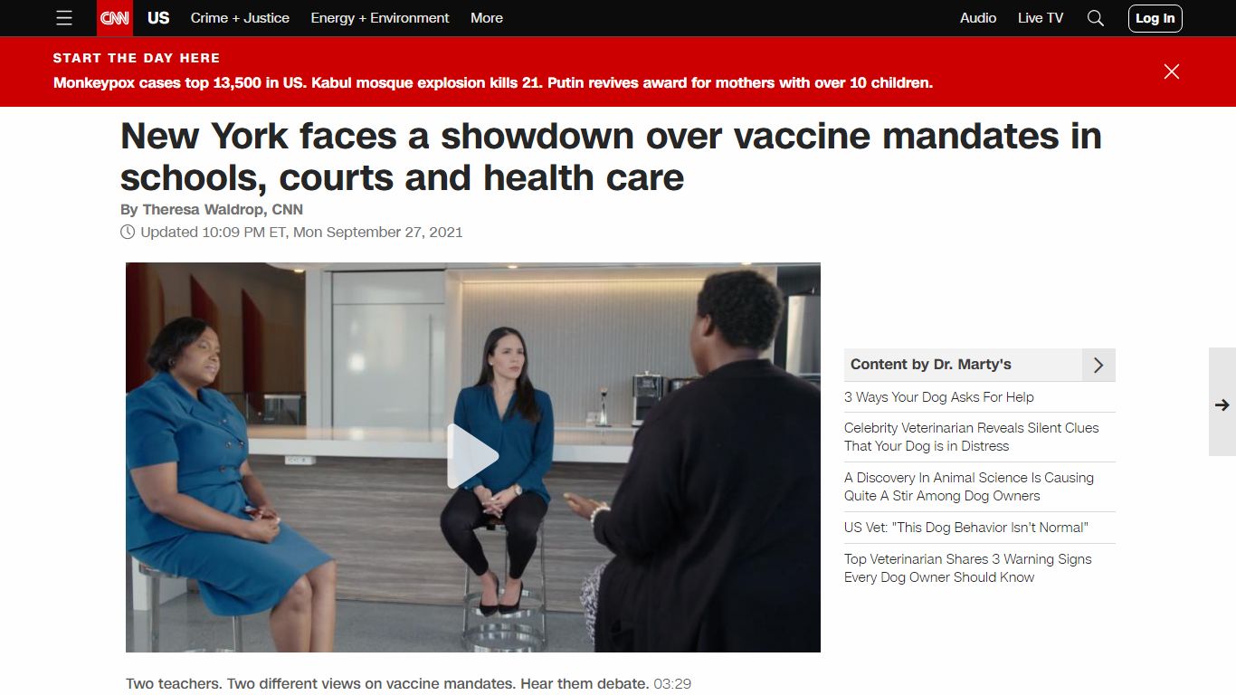 New York vaccine mandates: What you need to know - CNN